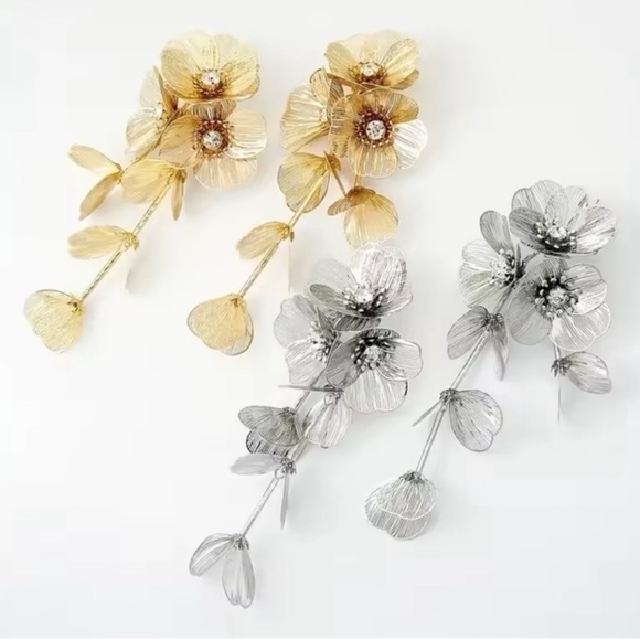 Zara Kate Middleton cascading floral earrings - Picture 9 of 12